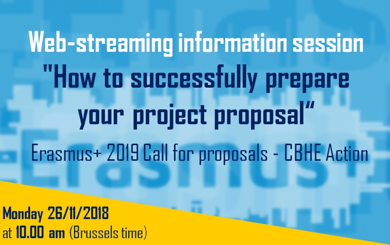 Web-streaming info session "How to successfully prepare your project proposal"